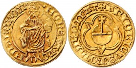 Deutschland Frankfurt
Friedrich III. von Habsburg 1452 - 1493 Goldgulden o. J. (1440-51) Frankfurt. 3,43g. Friedb. 940, J. & F. 114 ss
