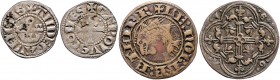 Frankreich Mittelalter
 Lot 13 Stück Mittelalter, Silber Deniere, und Grand Deniere von Saint Louis (IX) 1226-1270, Charles III. le Simple 879-929, C...