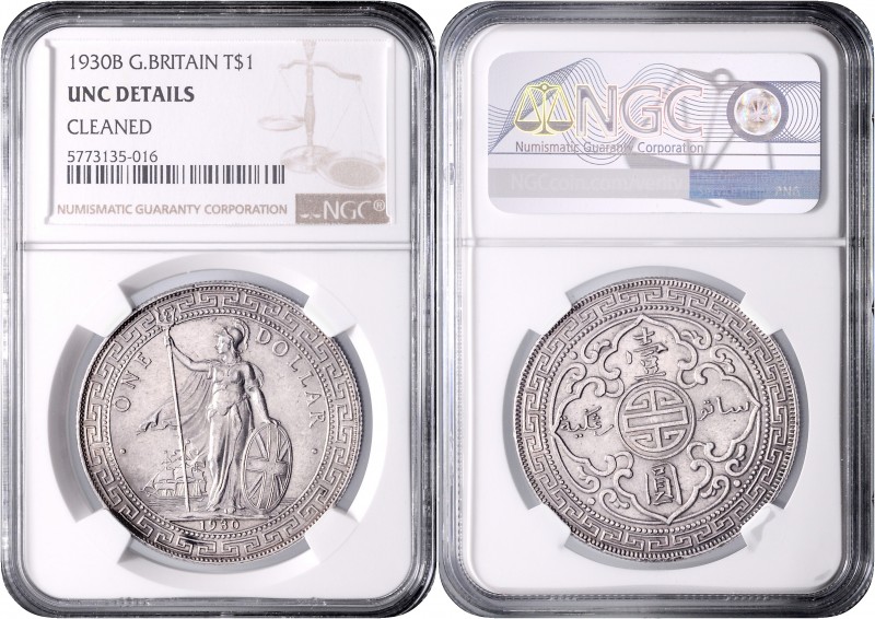 Großbritannien George V. 1910 - 1936
 Trade Dollar 1930 B in NGC Holder. Bombay...