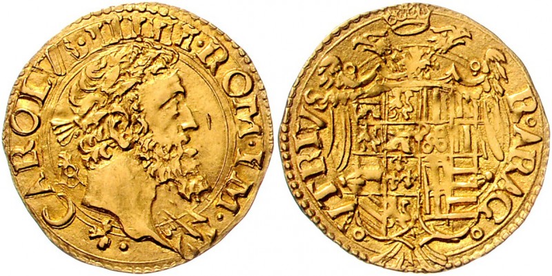 Italien Neapel
Carl V. 1516 - 1554 Ducato d´oro o.J. Neapel. 3,36g. Friedb. 834...