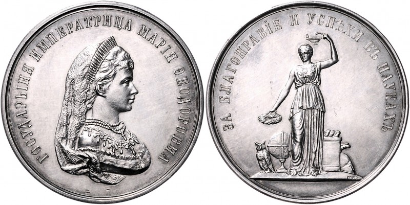 Russland Alexander III. 1881 - 1894
 Silbermedaille o. Jahr Maria Feodorowna - ...