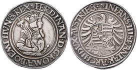 Ferdinand I. 1521 - 1564
 Taler o.J. Joachimsthal. 28,84g. MzA. Seite 4 (Mm. K. Krause & J. Weizelmann. Mmz. im Av. + Rv.), Markl.-, Diet. 123, Hal. ...