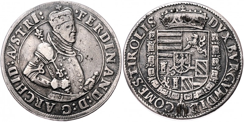 Erzherzog Ferdinand 1564 - 1595
 2 Taler o.J. Hall. 57,11g. HMB Band V - Av-Wal...