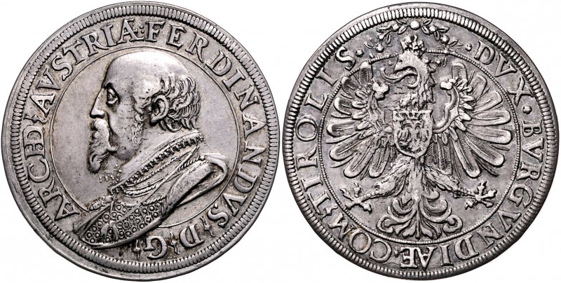 Erzherzog Ferdinand 1564 - 1595
 2 Taler o.J. Hall. 57,49g. M./T. 310/308, Dav....