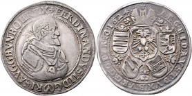 Ferdinand II. als Kaiser 1619 - 1637
 Taler 1624 Typ: 5 Wappen, Mm. Matthias Fellner - Typ d. Wien. 28,38g. Her. 378b (dieses Exemplar) ss