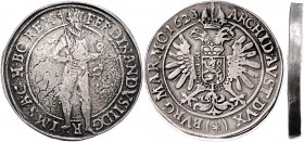 Ferdinand II. als Kaiser 1619 - 1637
 2 Taler 1623 Mm. Sebastian Hölzl. Kuttenberg. 58,40g. Her. 321var. ss/ss+