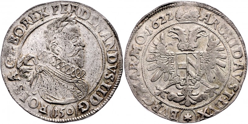 Ferdinand II. als Kaiser 1619 - 1637
 Kippertaler zu 150 Kreuzer 1622 Mm. Sebas...