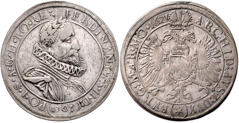 Ferdinand II. als Kaiser 1619 - 1637
 Kippertaler zu 1Z0 Kreuzer 16Z1 Mm. Sebas...