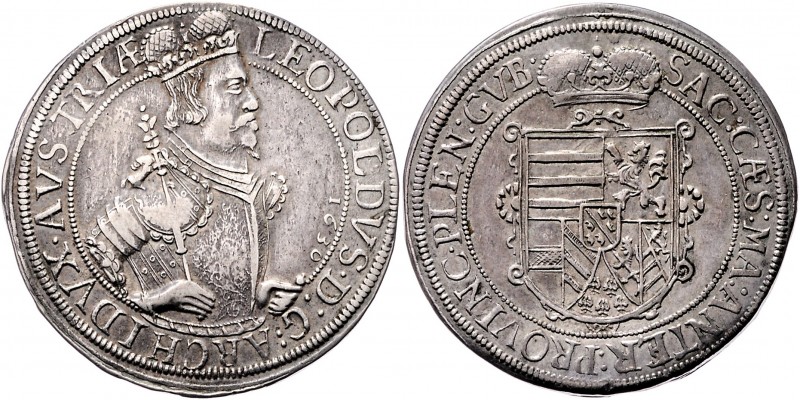 Erzherzog Leopold 1619 - 1625 - 1632
 Taler 1630 Mm. Chr. Empel. Ensisheim. 18,...