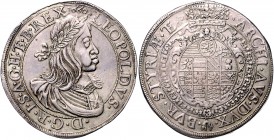 Leopold I. 1657 - 1705
 Taler 1660 Graz. 28,39g. Her. 605 ss