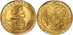 Leopold I. 1657 - 1705
 10 Dukat 1678 KB LEOPOLDVS (Madonna mit Kind) D G RO I S AVG GER (gekröntes Wappen) HV BOH REX Geharnischtes Brustbild r. mit...