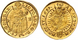 Leopold I. 1657 - 1705
 Dukat 1697 KB Kremnitz. 3,48g. Her. 363 stgl