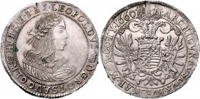 Leopold I. 1657 - 1705
 Taler 1660 KB Kremnitz. 28,74g, Sf. am Rand. Her. 716 f.stgl/stgl