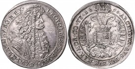 Leopold I. 1657 - 1705
 Taler 1690 KB Kremnitz. 28,20g. Her. 731 vz