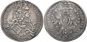 Joseph I. 1705 - 1711
 Taler 1710 Wien. 28,03g. Her. 124var. wie 125 vz