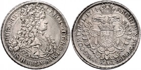 Carl VI. 1712 - 1740
 Taler 1714 Wien. 28,64g. Her. 290 ss/vz