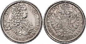 Carl VI. 1712 - 1740
 Taler 1717 Wien. 28,46g. Her. 294 vz