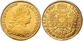 Carl VI. 1712 - 1740
 Dukat 1736 Breslau. 3,46g. Her. 134 vz