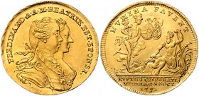 Maria Theresia 1740 - 1780
 1 1/4 Dukat 1771 auf die Hochzeit des Statthalters des Herzogtums Milano, Erzherzog Ferdinand von Österreich, mit Maria B...