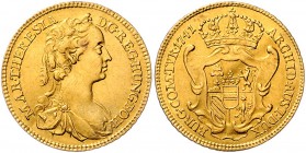 Maria Theresia 1740 - 1780
 Dukat 1741 Wien. 3,47g. Her. 79, Eyp. 7 ss/vz