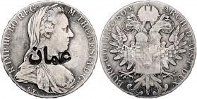 Maria Theresia 1740 - 1780
 Taler 1780 SF mit Gegenstempel von Oman, Scheich Feisal 1888 - 1912. Günzburg. 27,89g. Hafner II. 169 ss