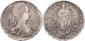 Maria Theresia 1740 - 1780
 Taler 1743 KB Kremnitz. 28,27g. Huszar 1667, Eyp. 241 ss/vz