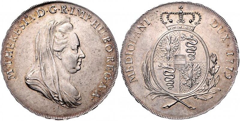 Maria Theresia 1740 - 1780
 Scudo (6 Lire) 1779 Mailand. 23,13g. Her. 1733, Eyp...