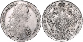 Joseph II. als Mitregent 1765 - 1780
 Taler 1771 F//AS Hall. 28,11g, min. justiert. Her. 97 vz