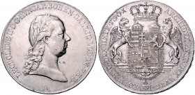 Leopold II. 1790 - 1792
 Königstaler 1790 A Wien. 28,07g, Sf. im Avers, min. justiert im Revers. Her. 32 ss/vz