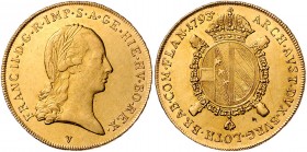 Franz II. 1792 - 1806
 Sovrano 1793 V Venedig. 11,10g. Her. 224 ss/vz