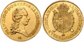 Franz II. 1792 - 1806
 Sovrano 1800 M Mailand. 11,04g. Her. 230 vz