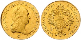 Franz II. 1792 - 1806
 Dukat 1797 G Nagybanya. 3,50g. Her. 81 vz