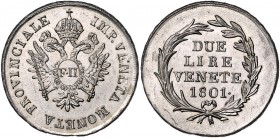 Franz II. 1792 - 1806
 2 Lire Venete 1801 Venedig. 9,35g. Her. 575 stgl