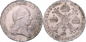 Franz II. 1792 - 1806
 Kronentaler 1796 B Kremnitz. 29,58g, win. Kratzer. Her. 472 f.stgl