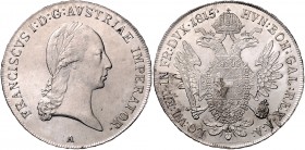 Franz I. 1804 - 1835
 Taler 1815 A Wien. 28,00g. Fr. 137 f.stgl/stgl