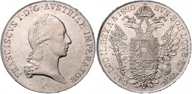Franz I. 1804 - 1835
 Taler 1820 C Prag. 28,11g, win. Kratzer im Avers. Fr. 152 vz/stgl