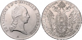 Franz I. 1804 - 1835
 Taler 1824 A Wien. 28,08g. Fr. 175 stgl
