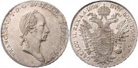 Franz I. 1804 - 1835
 Taler 1828 A Wien. 28,15g. Fr. 193 f.stgl