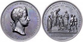 Ferdinand I. 1835 - 1848
 Bronzemedaille 1838 auf die Krönung zum König der Lombardei und Venetiens 6.9.1838 in Mailand, von Luigi Manfredini, Preist...
