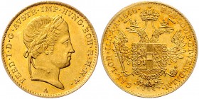 Ferdinand I. 1835 - 1848
 Dukat 1848 A Wien. 3,50g. Fr. 753 vz