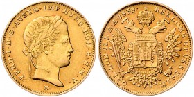 Ferdinand I. 1835 - 1848
 1/2 Sovrano 1839 M Mailand. 5,62g. Fr. 988 ss