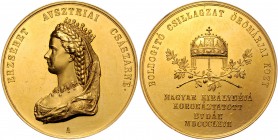 Franz Joseph I. 1848 - 1916
 15 Dukaten 1867 A von Josef Tautenhayn und Franz Gaul, auf die Krönung der Kaiserin zur ungarischen Königin am 8.6. 1867...
