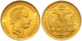 Franz Joseph I. 1848 - 1916
 Dukat 1863 E Karlsburg. 3,50g. Fr. 1209 f.stgl