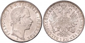 Franz Joseph I. 1848 - 1916
 Gulden 1858 V Venedig. 12,33g. Fr. 1450 vz/stgl