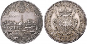 Franz Joseph I. 1848 - 1916
 5 Kronen 1892 Stempel von Andreas Neudeck für das IV. Österreichische Bundesschießen zu Brünn . Gekrönter Stadtschild in...