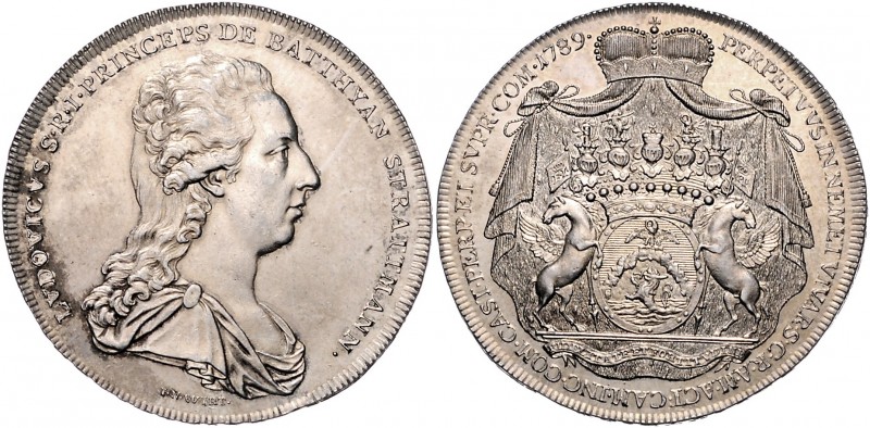 Batthyany Ludwig von Batthyany 1788 - 1806
 1/2 Taler 1789 Wien. 14,02g. Holzma...