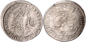 Salzburg - Erzbistum Max Gandolph von Küenburg 1668 - 1687
 60 Kreuzer 1675 Albert Ernst 60 Kreuzer mit Gegenstempel 16S81. Öttingen. 18,64g. HZ 2088...