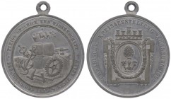 Deutschland
 Zinnmedaille 1886 auf die Kreisausstellung, von Drentwett, Dm 38 mm. 14,80g stgl