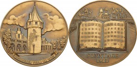 Deutschland
 Bronzemedaille 1983 Dährener Turm, Kalendermedaille, Sonn+Feiertage des Jahres. 162,70g. 80mm stgl