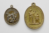 Italien Vatikan
Diverse Lot 2 Stück Wahlfahrts - Medaillen mit Original Öse. vz